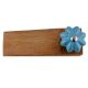 Turquoise Crackle Ceramic Wooden Door Stopper